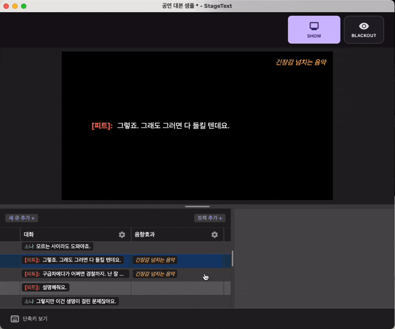 다중 트랙 지원